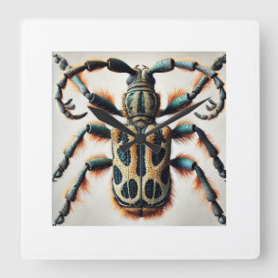 Spider Beetle Dorsal View 280824IREF245 - Watercol Square Wall Clock