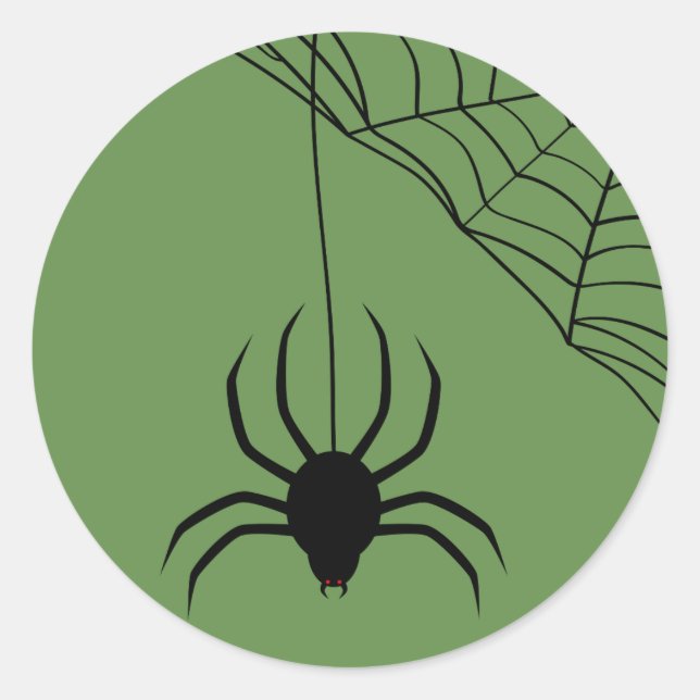 Spider Bite Classic Round Sticker (Front)