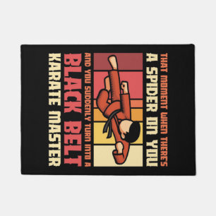 Spider Black Belt Karate Master Doormat
