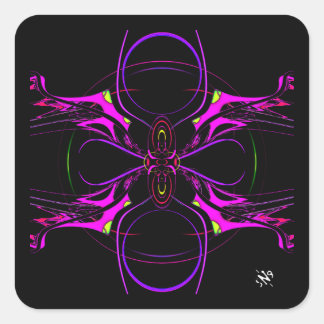 Spider-butterfly spaceship (pareidolia) square sticker