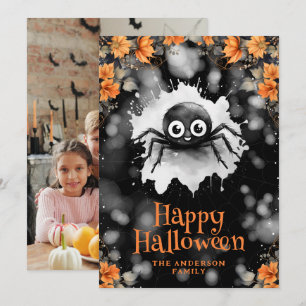 Spider Cobweb Photo Bonne Carte Halloween