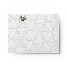 Spider Cobwebs Creepy Pattern Grey Halloween Party