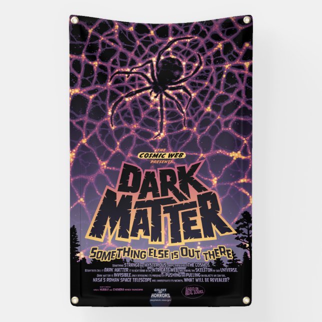 Spider Cosmic Web, Halloween Galaxy of Horrors Banner (Vertical)