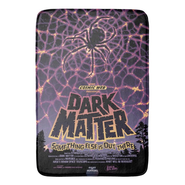 Spider Cosmic Web, Halloween Galaxy of Horrors Bath Mat (Front Vertical)