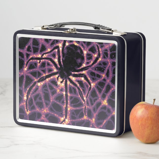 Spider Cosmic Web, Halloween Galaxy of Horrors Metal Lunch Box (In Situ)
