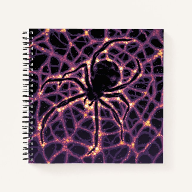 Spider Cosmic Web, Halloween Galaxy of Horrors Notebook (Front)
