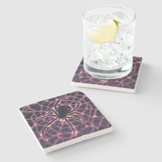 Spider Cosmic Web, Halloween Galaxy of Horrors Stone Coaster