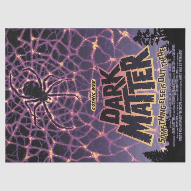 Spider Cosmic Web, Halloween Galaxy of Horrors Tissue Paper (Front)