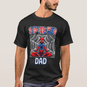 Spider Dad Spider Theme Birthday Party Family Matc T-Shirt