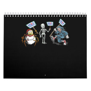 Spider  Dead skull Running Skeleton Snowman Spider Calendar