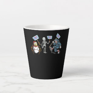 Spider Dead skull Running Skeleton Snowman Spider Latte Mug