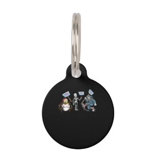 Spider Dead skull Running Skeleton Snowman Spider Pet Tag