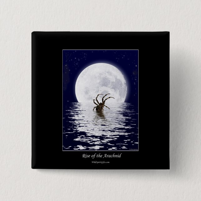 Spider Design Gifts 2 Inch Square Button (Front)