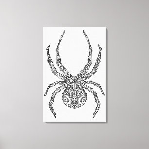 Spider Doodle 6 Canvas Print