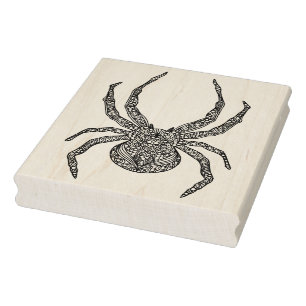 Spider Doodle Rubber Stamp