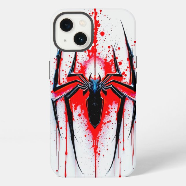 Spider Emblem: Artistic Red Splatter Case (Back)