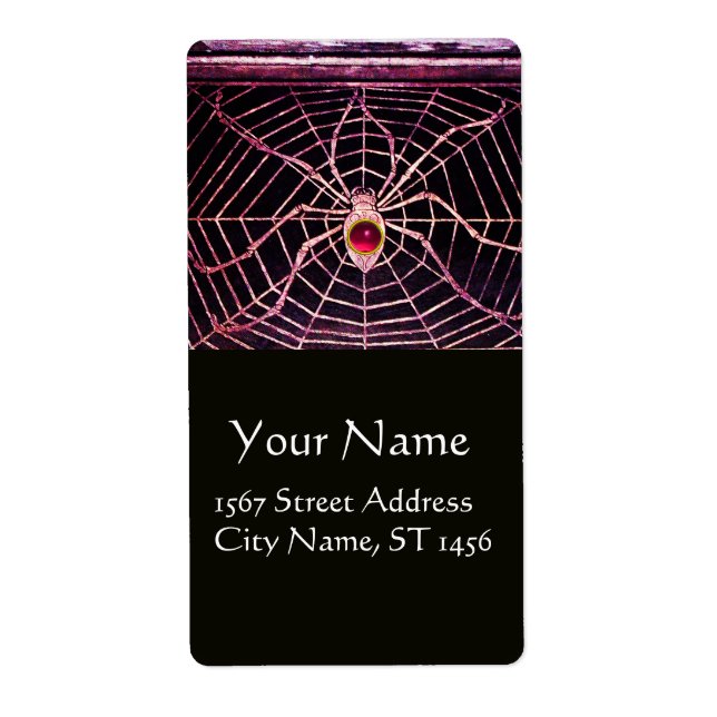 SPIDER ET WEB Rose Fuchsia Ruby Noir (Devant)