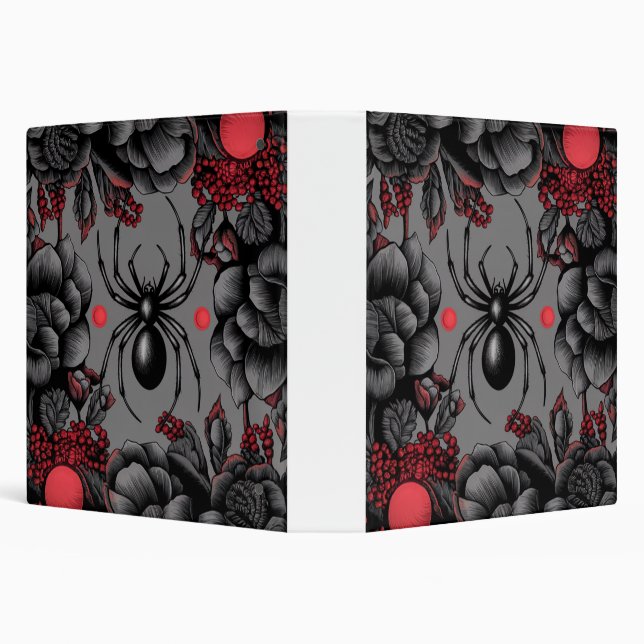 Spider Floral design Gothic style  Binder (Background)