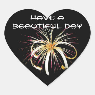 Spider Flower Heart Sticker