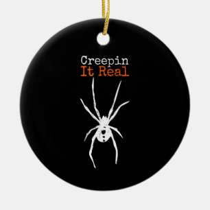 Spider G Funny Halloween Costume - Creepin It Real Ceramic Ornament