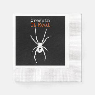 Spider G Funny Halloween Costume - Creepin It Real Napkin