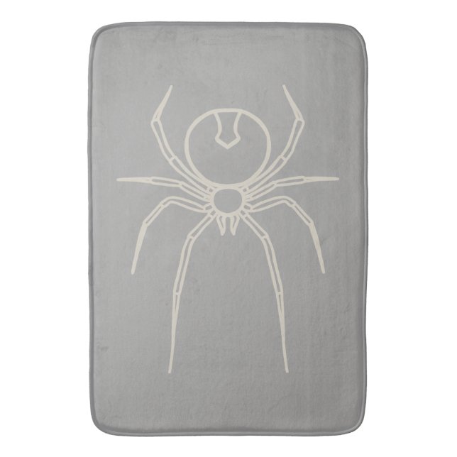 Spider - Ghost Grey and Bone White Bath Mat (Front Vertical)