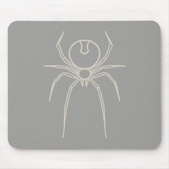 Spider - Ghost Grey and Bone White Mouse Pad (Front)