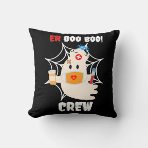Spider Gift Boo Crew Nurse Halloween Cute Spider Throw Pillow