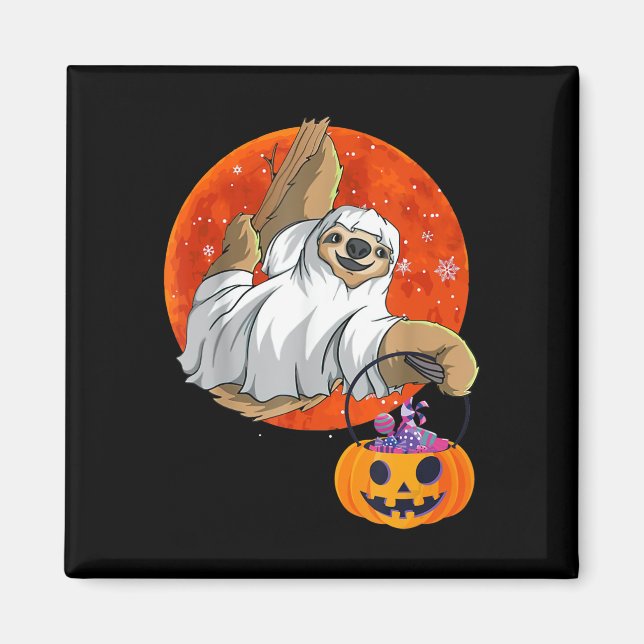 Spider Gift | Boo Halloween With Pumpkin Magnet (Front)