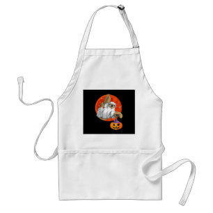 Spider Gift   Boo Halloween With Pumpkin Standard Apron
