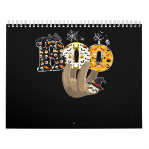 Spider Gift Boo Halloween With Sloth Witch Hat Calendar