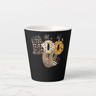 Spider Gift   Boo Halloween With Sloth Witch Hat Latte Mug