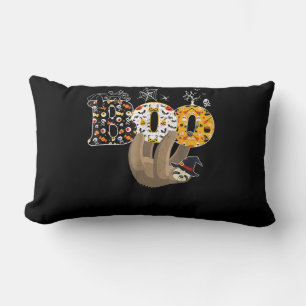 Spider Gift Boo Halloween With Sloth Witch Hat Lumbar Pillow