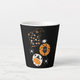 Spider Gift Boo Mask Spider Witch Hat Pumpkin Latte Mug