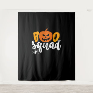 Spider Gift Boo Squad - Pumpkin Spider Halloween Tapestry