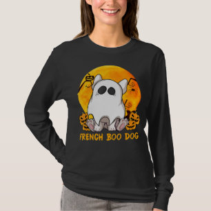 Spider Gift French Boo Bulldog With Pumpkin Spider T-Shirt