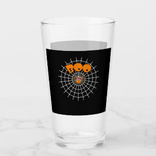 Spider Gift Funny Boo Spider Web Halloween Glass