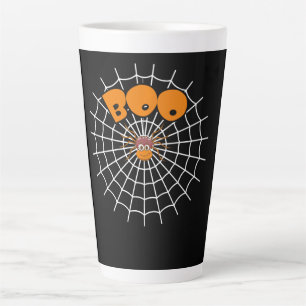 Spider Gift Funny Boo Spider Web Halloween Latte Mug