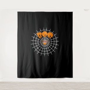 Spider Gift Funny Boo Spider Web Halloween Tapestry