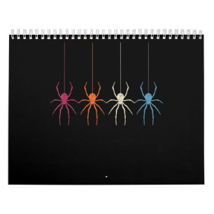 Spider Gift Halloween 2020 Vintage Spider Web Calendar