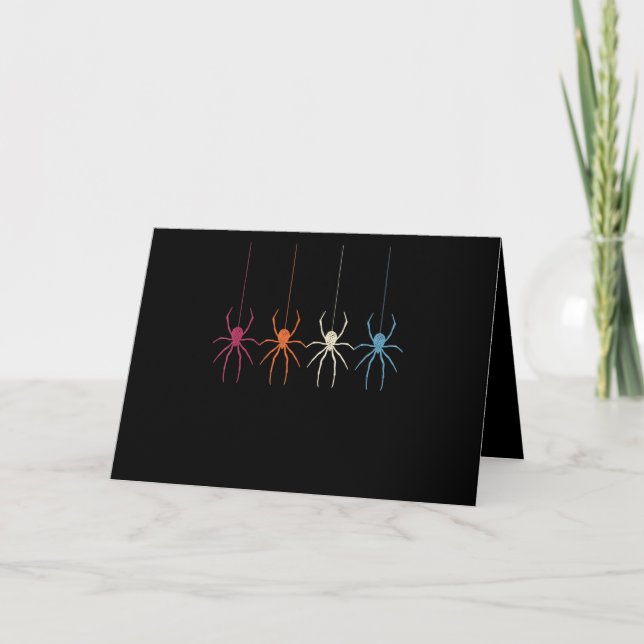 Spider Gift | Halloween 2020 Vintage Spider Web Card (Front)