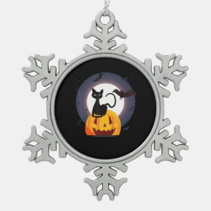 Spider Gift Halloween Black Cat Spider Pumpkin Snowflake Pewter Christmas Ornament