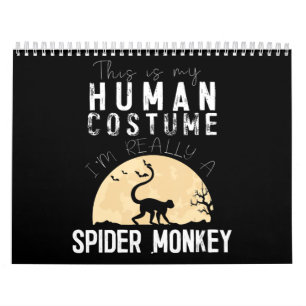Spider Gift Halloween Human Costume Spider Calendar