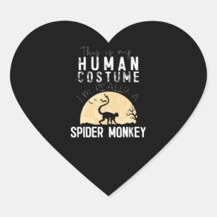 Spider Gift Halloween Human Costume Spider Heart Sticker
