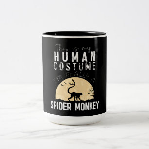 Spider Gift Halloween Human Costume Spider Two-Tone Coffee Mug
