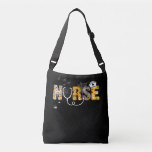 Spider Gift Halloween Nurse With Pumpkin Spider Crossbody Bag