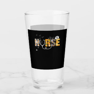 Spider Gift Halloween Nurse With Pumpkin Spider Glass