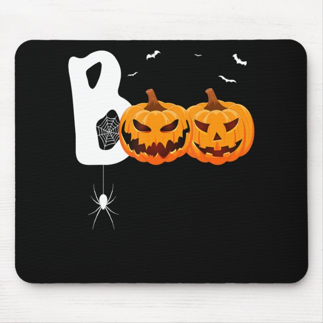 Spider Gift | Halloween Pumpkins Spider Mouse Pad (Front)