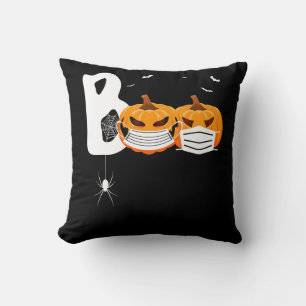 Spider Gift Halloween Pumpkins Wearing Mask Spi Throw Pillow