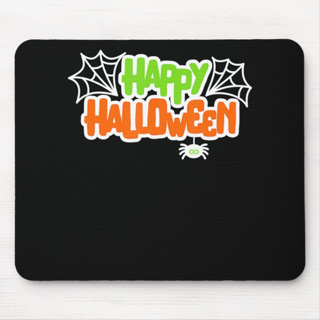 Spider Gift | Happy Halloween Colourful Cute Spide Mouse Pad (Front)